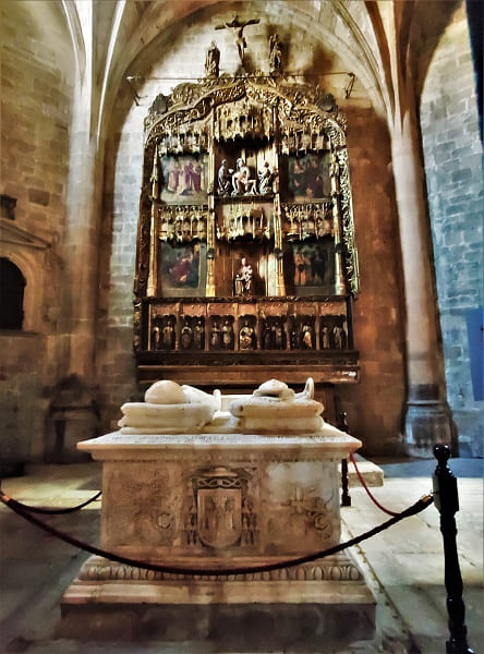 retablo gotico y sepulcro colegiata de berlanga de duero