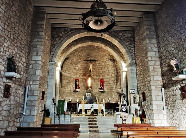 iglesia san sebastian, interior, caleruega