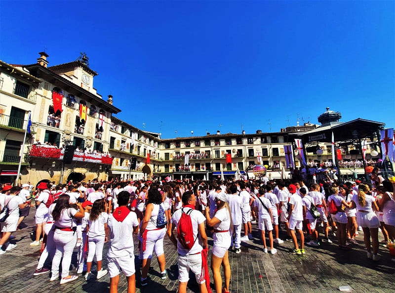 plaza mayor de tudela, fiestas