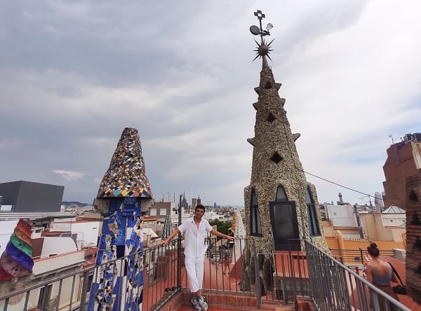 palau guell, terraza, Barcelona