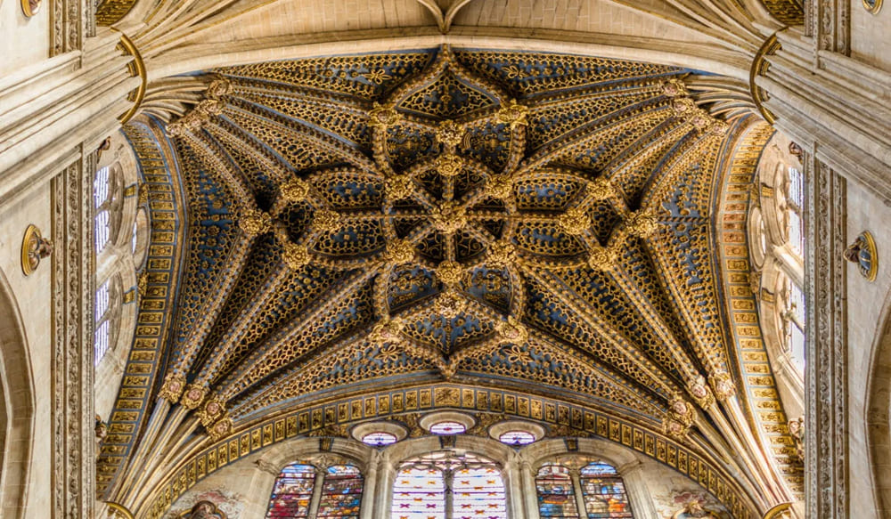 techo gotico florido, catedral de Salamanca